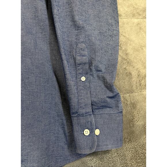 Charles Tyrwhitt Shirt Mens Large Blue Weekend Classic Fit Button Down Preppy - Picture 5 of 9